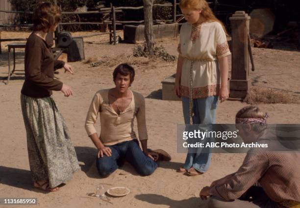 Mary Layne, Andrew Prine, extras appearing in the Disney General Entertainment Content via Getty Images tv series 'Matt Lincoln' episode 'Lori'.