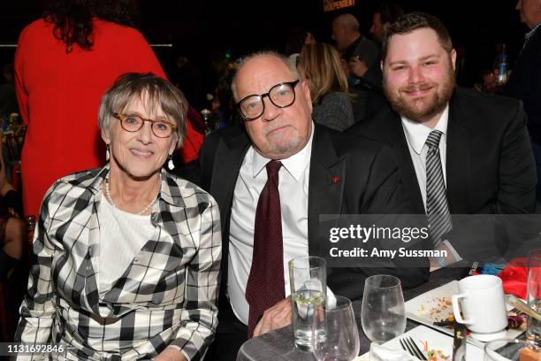 Mary Beth Hurt, Paul Schrader, and Sam Schrader attend the 2019 Film Independent Spirit Awards on February 23, 2019 in Santa Monica, California.