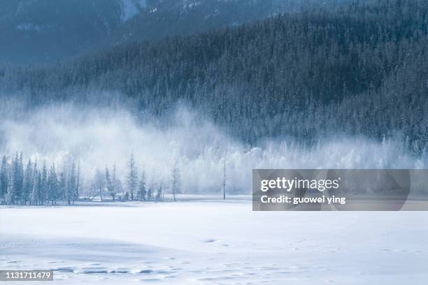 china kuitun snow mountain, xinjiang, china - 陸地 stock pictures, royalty-free photos & images