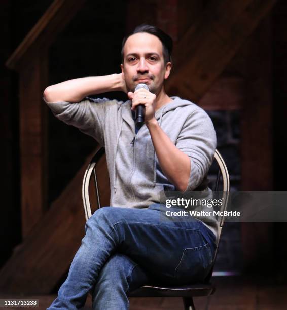 Lin-Manuel Miranda makes a surprise appearance during a Q & A before The Rockefeller Foundation and The Gilder Lehrman Institute of American History...