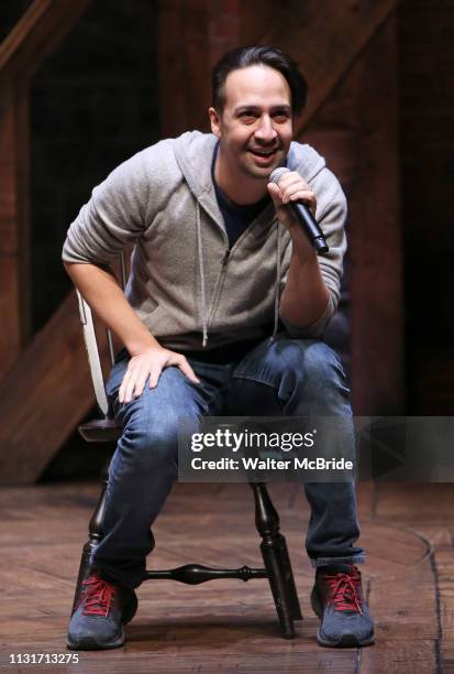 Lin-Manuel Miranda makes a surprise appearance during a Q & A before The Rockefeller Foundation and The Gilder Lehrman Institute of American History...