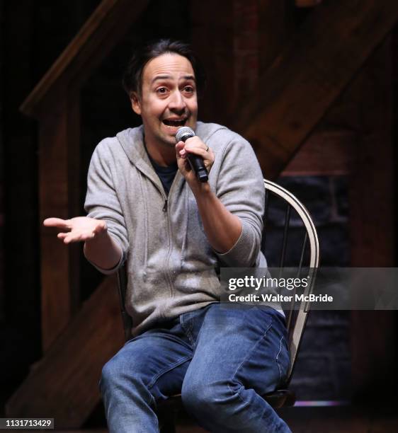 Lin-Manuel Miranda makes a surprise appearance during a Q & A before The Rockefeller Foundation and The Gilder Lehrman Institute of American History...