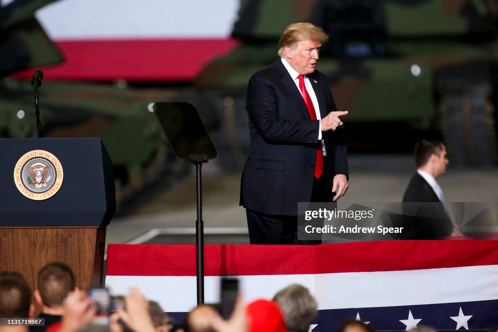 President Trump Visits U.S. Army Tank Plant In Ohio