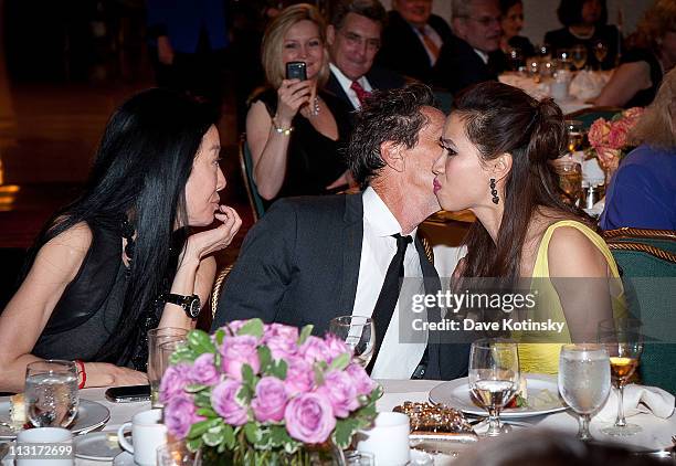 Vera Wang, Brian Grazer and Chosan Nguyen attend the 3rd annual National Meningitis Association's Give Kids a Shot gala at the New York Athletic Club...