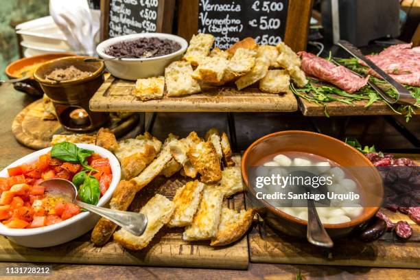 tuscan delicatessen - florence italy stockfoto's en -beelden