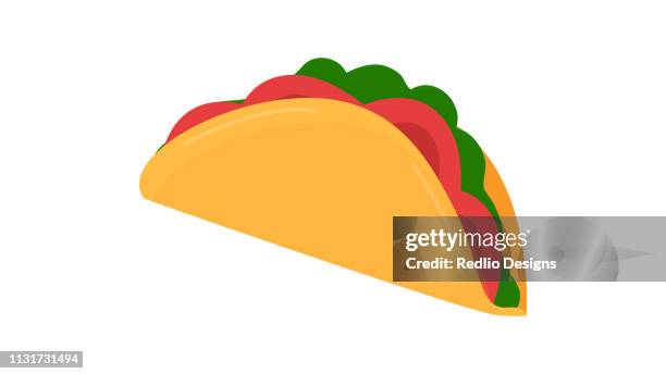 taco mexican food icon - taco salad stock illustrations