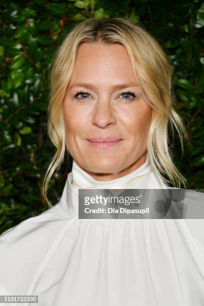 Robin Wright attends Chanel And Charles Finch Pre-Oscar Awards Dinner At The Polo Lounge in Beverly Hills on February 23, 2019 in Beverly Hills,...