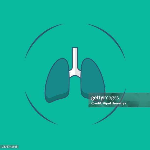 menschliches lungen-icon - breathing exercise stock-grafiken, -clipart, -cartoons und -symbole