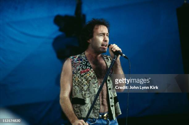 Singer Paul Rodgers performs with the Paul Rodgers Rock and Blues Revue at Woodstock '94 in New York State, 14th August 1994.