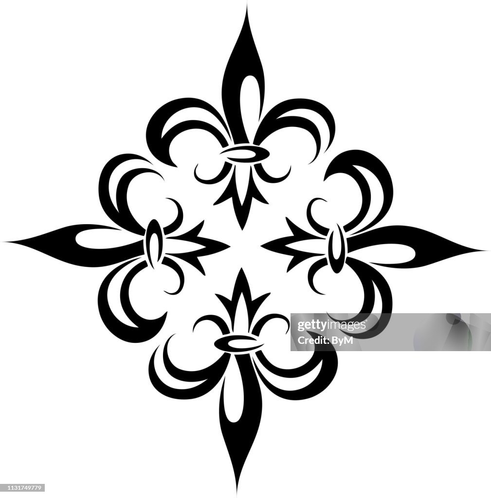 Flor De Liriopatrón Abstracto Tribal Estilo Del Tatuaje Ilustración de stock - Getty Images Flor De Liriopatrón Abstracto Tribal Estilo Del Tatuaje Ilustración de stock - Getty Images