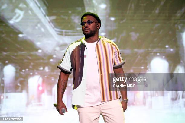 Episode 1034 -- Pictured: Musical guest ScHoolboy Q performs on March 20, 2019 --