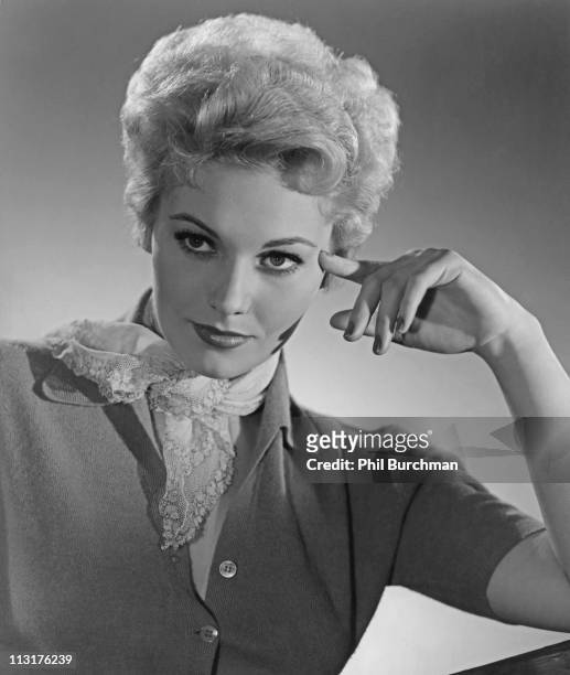 Posed portrait of American actress Kim Novak in the 1950's.