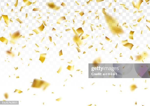 紙吹雪の背景 - confetti gold点のイラスト素材／クリップアート素材／マンガ素材／アイコン素材