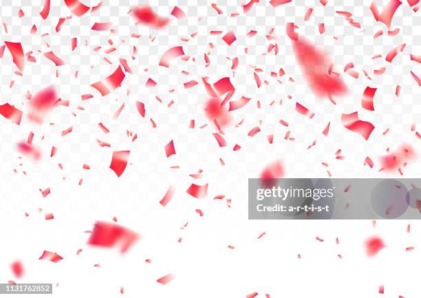 confetti background - pink confetti ribbon stock illustrations