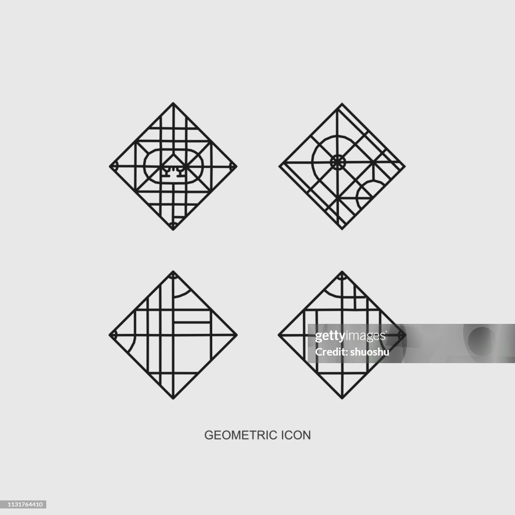 Structured Geometric Pattern Set Of Gray Geometric Structure Pattern High-Res Vector Graphic - Getty ...