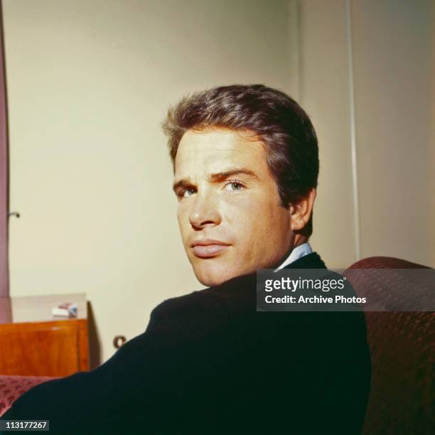 American actor Warren Beatty poses in the 1960's.