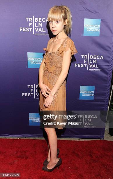 Antonia Campbell-Hughes attends the premiere of "The Lotus Eaters" during the 10th annual Tribeca Film Festival at SVA Theater 1 on April 21, 2011 in...