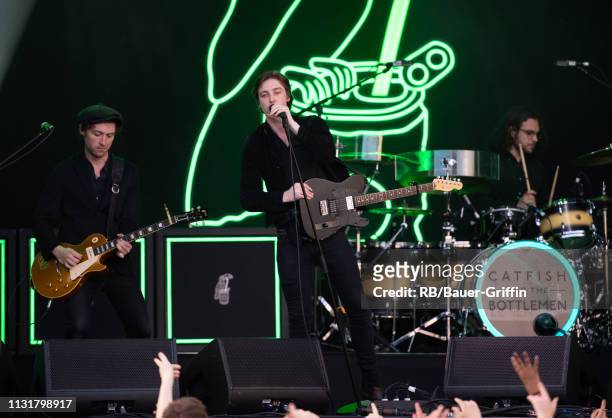 Van McCann, lead singer of the music group 'Catfish And The Bottlemen,' is seen at 'Jimmy Kimmel Live' on March 20, 2019 in Los Angeles, California.