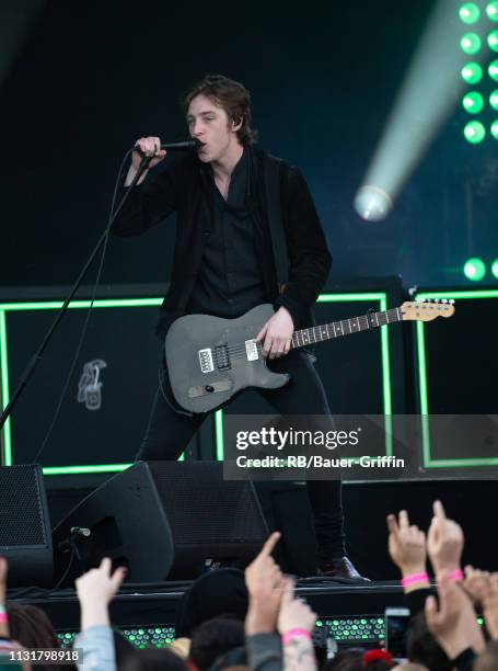 Van McCann, lead singer of the music group 'Catfish And The Bottlemen,' is seen at 'Jimmy Kimmel Live' on March 20, 2019 in Los Angeles, California.