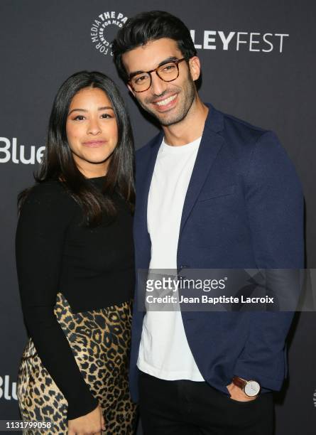 Gina Rodriguez and Justin Baldoni attend the Paley Center For Media's 2019 PaleyFest LA - "Jane The Virgin" and "Crazy Ex-Girlfriend": The Farewell...