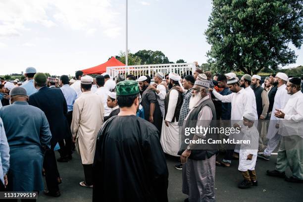 Funeral proceedings of Imam Patel at the Manukau Memorial Gardens on March 21, 2019 in Auckland, New Zealand. 50 people were killed, and dozens are...