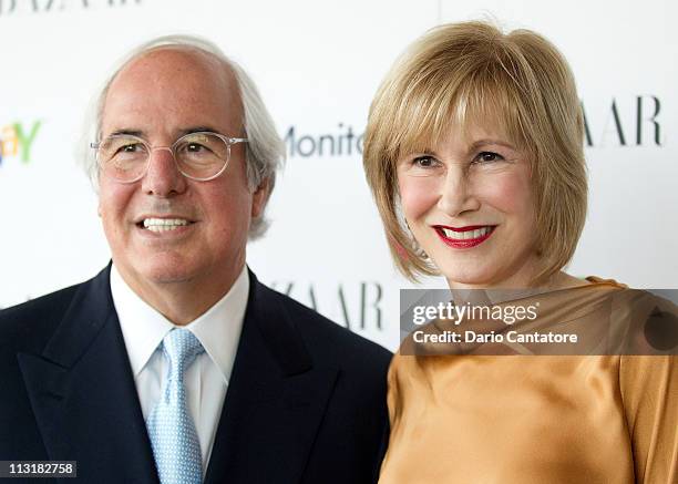 Frank W. Abagnale and Valerie Salembier attend Harper's Bazaar Annual Anti-counterfeiting Summit at Hearst Tower on April 26, 2011 in New York City.