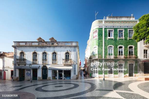 praça luís de camões square in lagos, algarve coast, portugal - faro stock-fotos und bilder