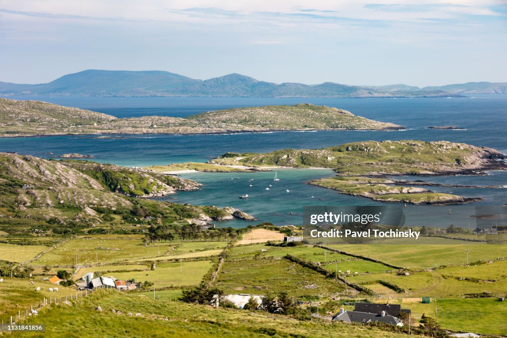 Dramatic coastline of the famous Ring of Kerry near Catherdaniel, Ireland