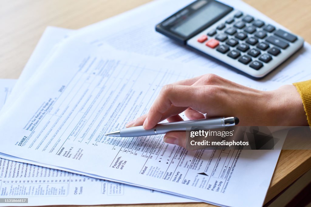 Working with tax return form