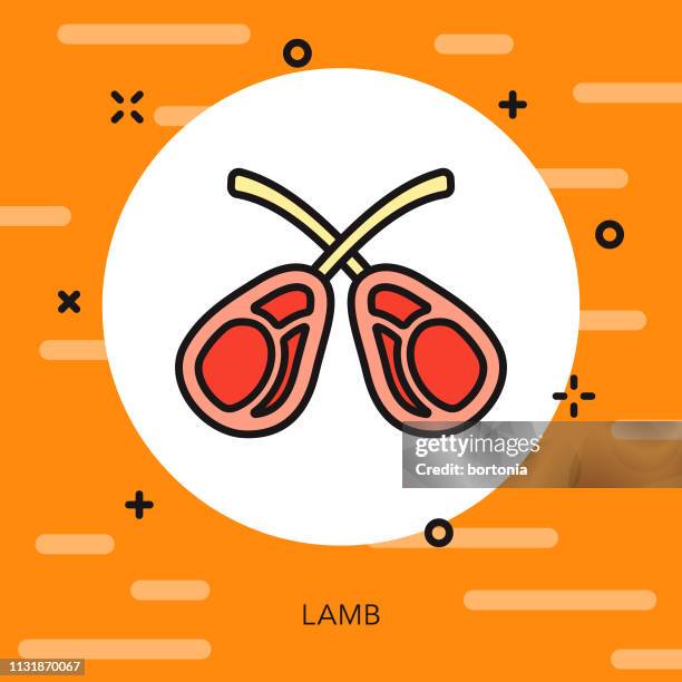 lamb australia icon - spring lamb stock illustrations