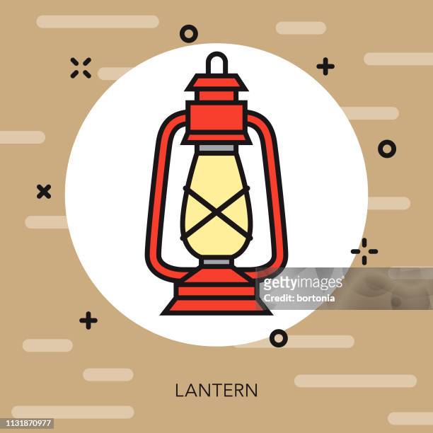 ilustrações de stock, clip art, desenhos animados e ícones de lantern camping icon - lanterna