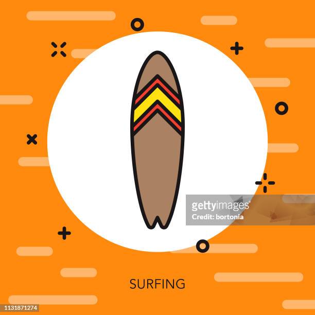 stockillustraties, clipart, cartoons en iconen met surfboard australië icoon - surfboard