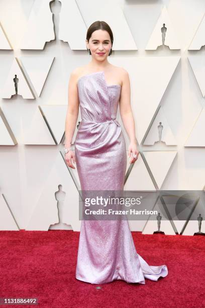 Emilia Clarke attends the 91st Annual Academy Awards at Hollywood and Highland on February 24, 2019 in Hollywood, California.