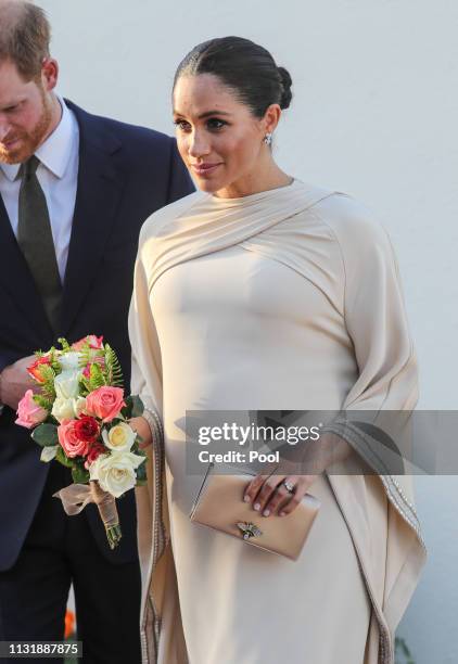 Meghan, Duchess of Sussex attends a reception hosted by the British Ambassador to Morocco at the British Residence during the second day of her tour...