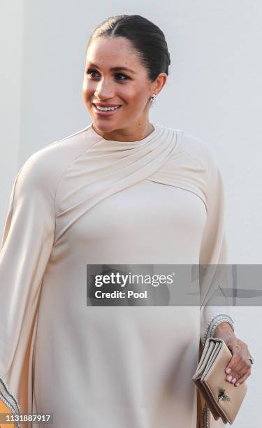 Meghan, Duchess of Sussex attends a reception hosted by the British Ambassador to Morocco at the British Residence during the second day of her tour...