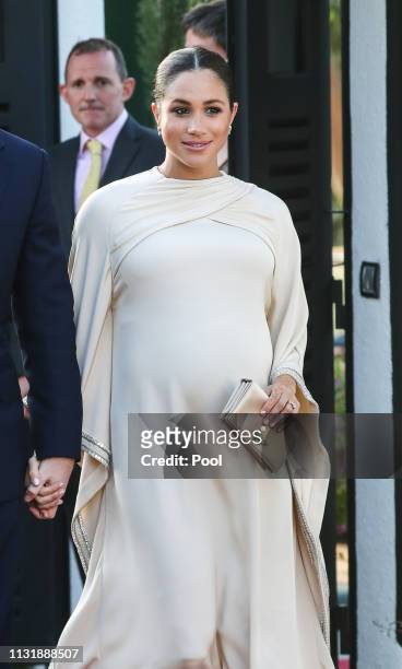 Meghan, Duchess of Sussex attends a reception hosted by the British Ambassador to Morocco at the British Residence during the second day of her tour...