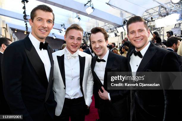 Gwilym Lee, Ben Hardy, Joseph Mazzello, and Allen Leech attend the 91st Annual Academy Awards at Hollywood and Highland on February 24, 2019 in...