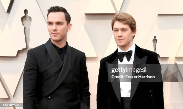 Nicholas Hoult and Joe Alwyn attend the 91st Annual Academy Awards at Hollywood and Highland on February 24, 2019 in Hollywood, California.