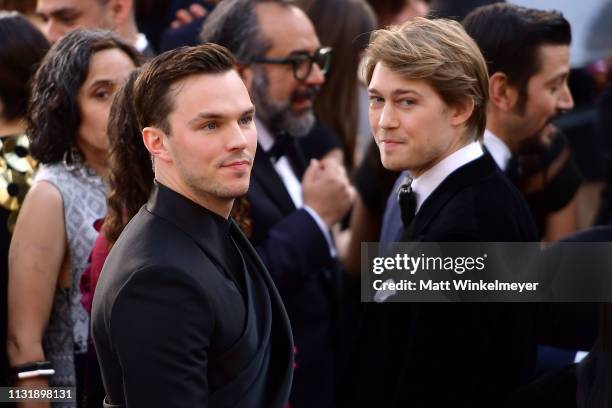 Nicholas Hoult and Joe Alwyn attend the 91st Annual Academy Awards at Hollywood and Highland on February 24, 2019 in Hollywood, California.