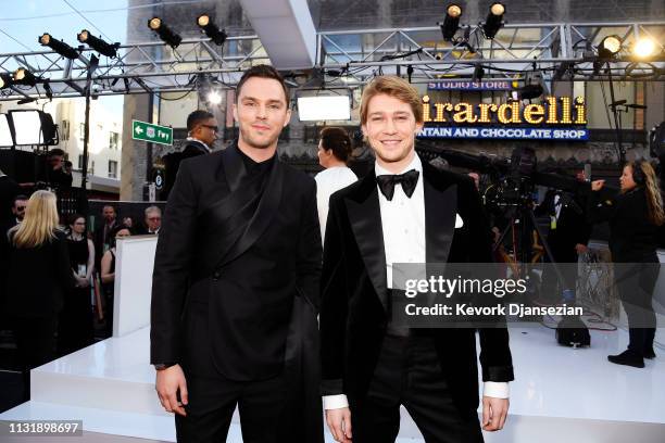 Nicholas Hoult and Joe Alwyn attend the 91st Annual Academy Awards at Hollywood and Highland on February 24, 2019 in Hollywood, California.