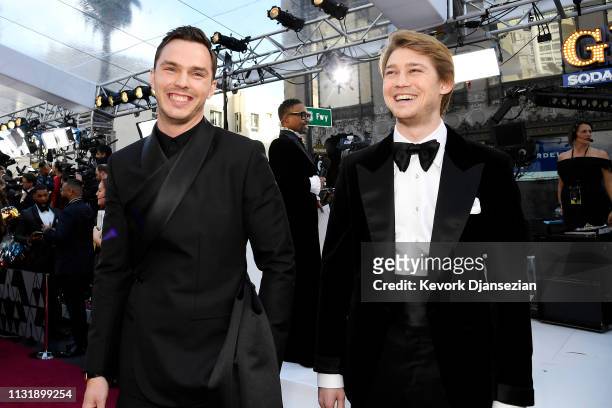 Nicholas Hoult and Joe Alwyn attend the 91st Annual Academy Awards at Hollywood and Highland on February 24, 2019 in Hollywood, California.