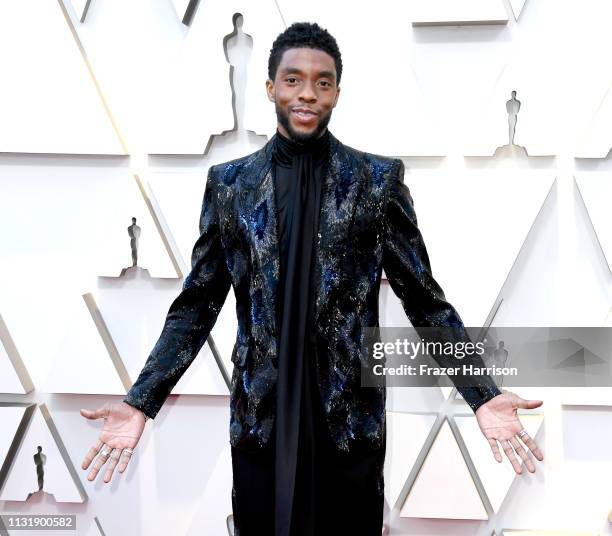 Chadwick Boseman attends the 91st Annual Academy Awards at Hollywood and Highland on February 24, 2019 in Hollywood, California.