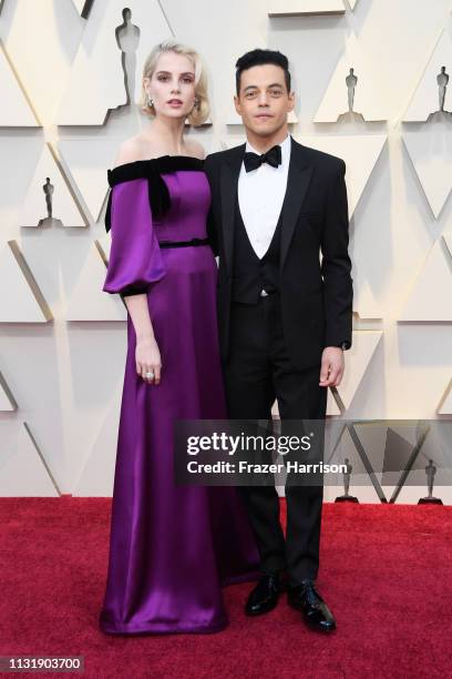 Lucy Boynton and Rami Malek attend the 91st Annual Academy Awards at Hollywood and Highland on February 24, 2019 in Hollywood, California.