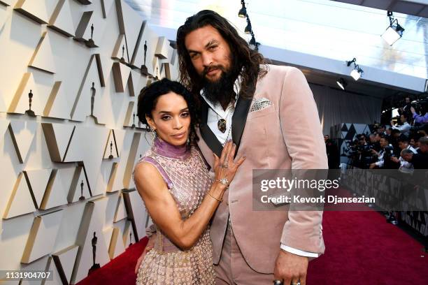 Lisa Bonet and Jason Momoa attend the 91st Annual Academy Awards at Hollywood and Highland on February 24, 2019 in Hollywood, California.