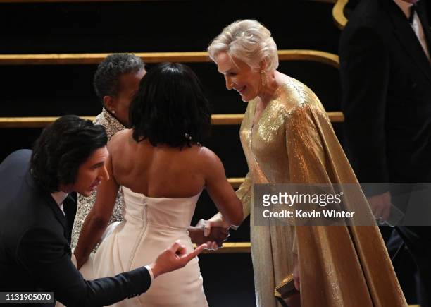 Adam Driver, Regina King, and Glenn Close attend the 91st Annual Academy Awards at Dolby Theatre on February 24, 2019 in Hollywood, California.