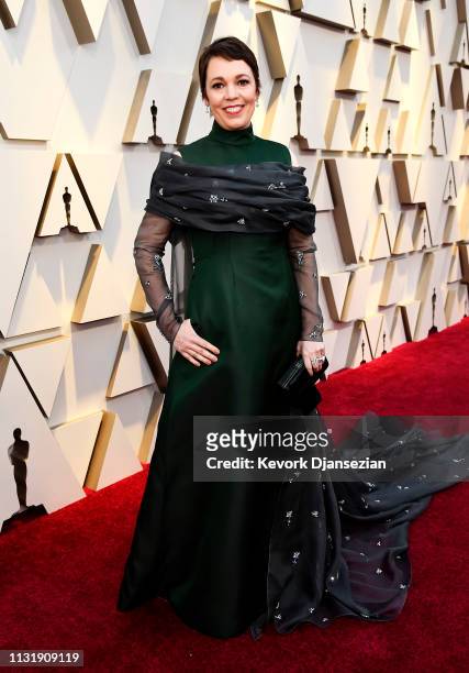 Olivia Colman attends the 91st Annual Academy Awards at Hollywood and Highland on February 24, 2019 in Hollywood, California.
