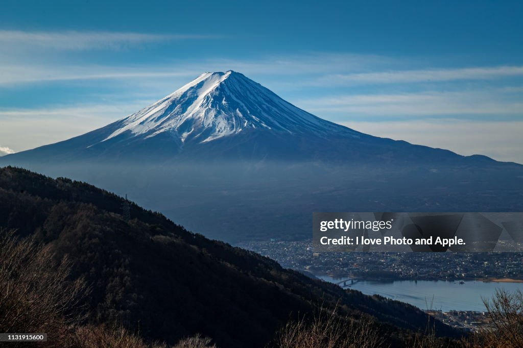 Winter Fuji scenery