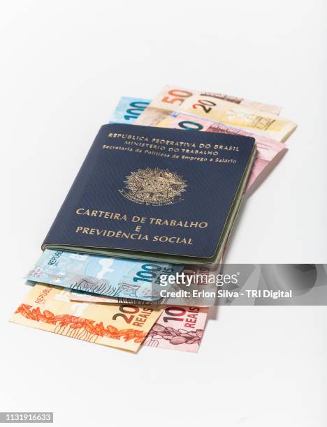 brazilian social security and work permit - profissão 個照片及圖片檔