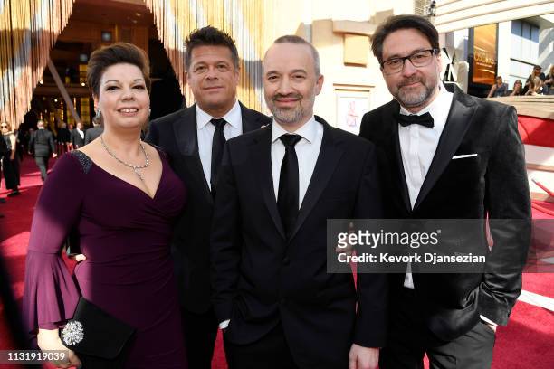 Sound editor Nina Hartstone, and sound mixers Tim Cavagin, John Warhurst, and John Casali attend the 91st Annual Academy Awards at Hollywood and...