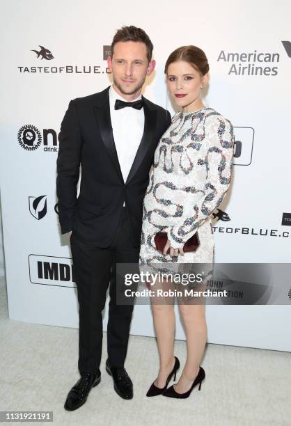 Jamie Bell and Kate Mara attend 27th Annual Elton John AIDS Foundation Academy Awards Viewing Party Celebrating EJAF And The 91st Academy Awards on...